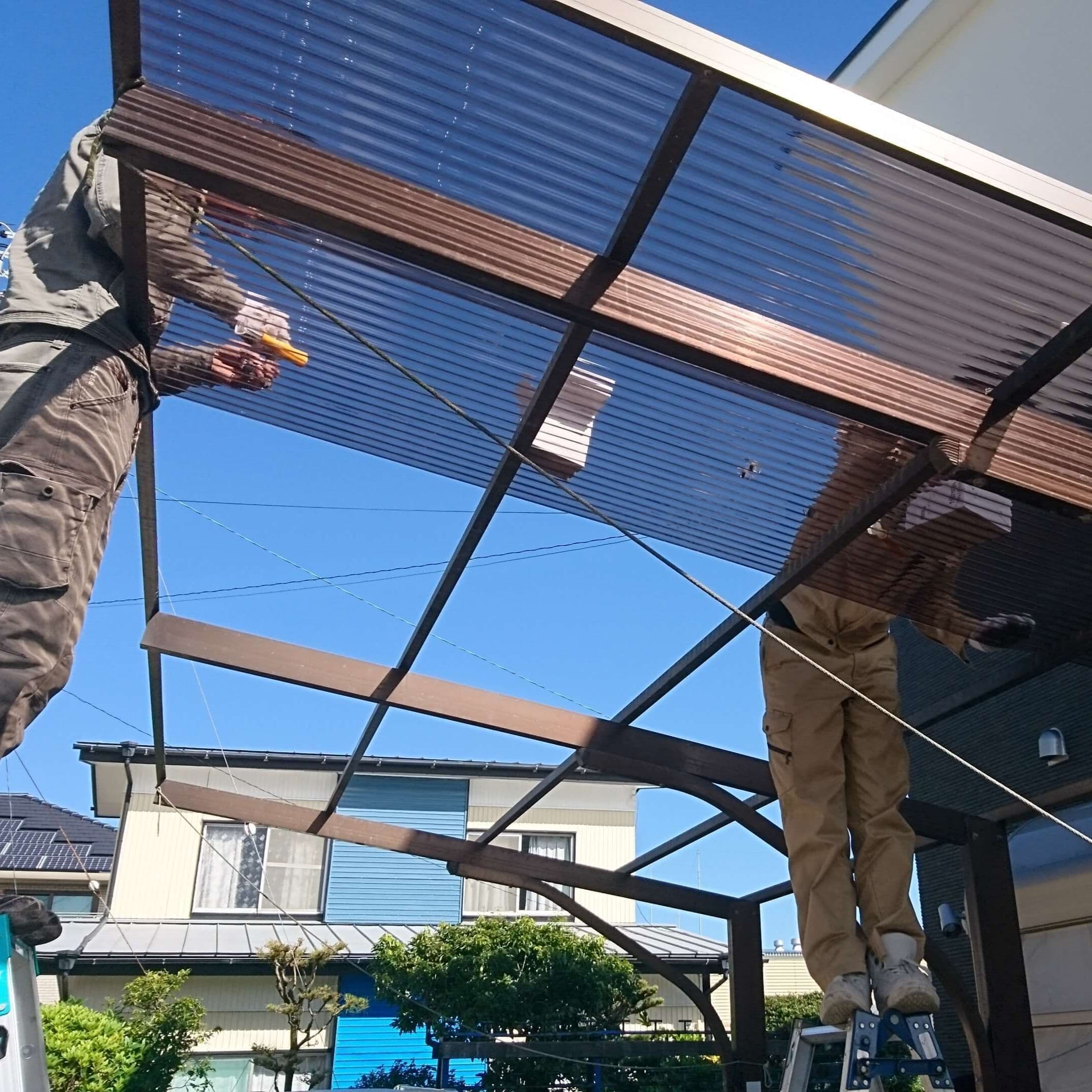 波板張替え 名古屋市天白区 | 名古屋市天白区でエクステリア工事ならイズ美