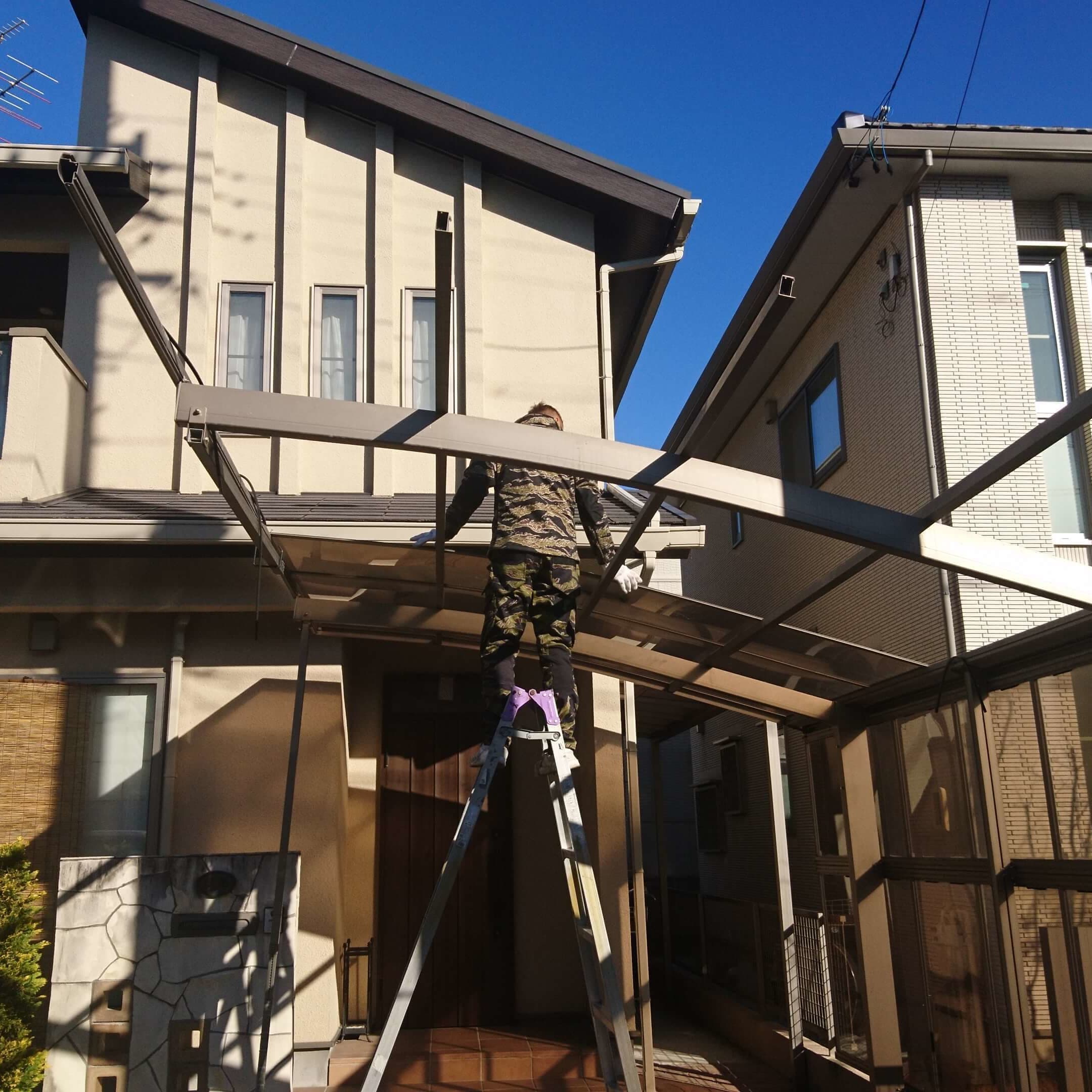 カーポート解体工事 名古屋市天白区 | 名古屋市天白区でエクステリア工事ならイズ美