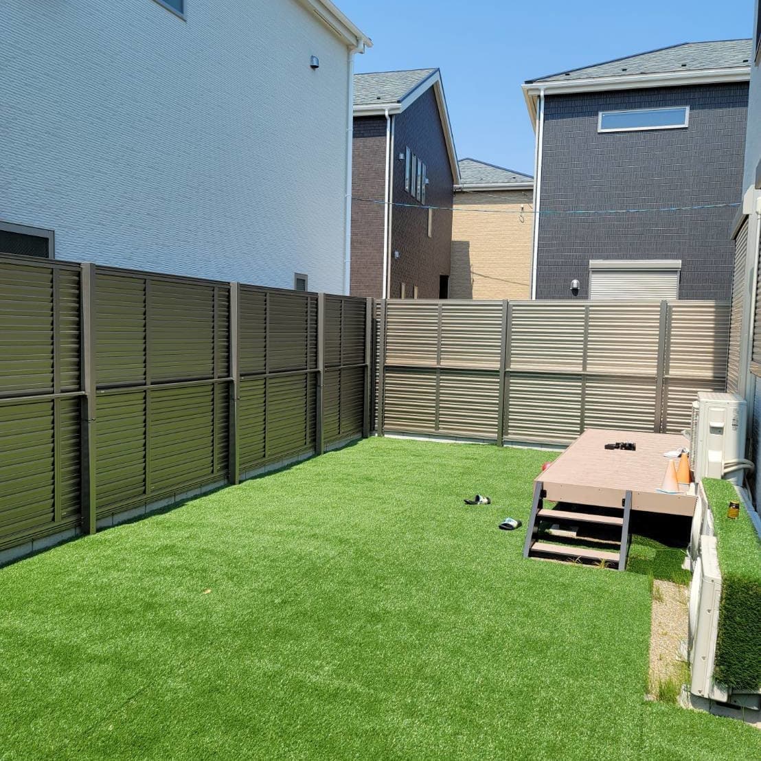 人工芝張り 名古屋市天白区 | 名古屋市天白区でエクステリア工事ならイズ美