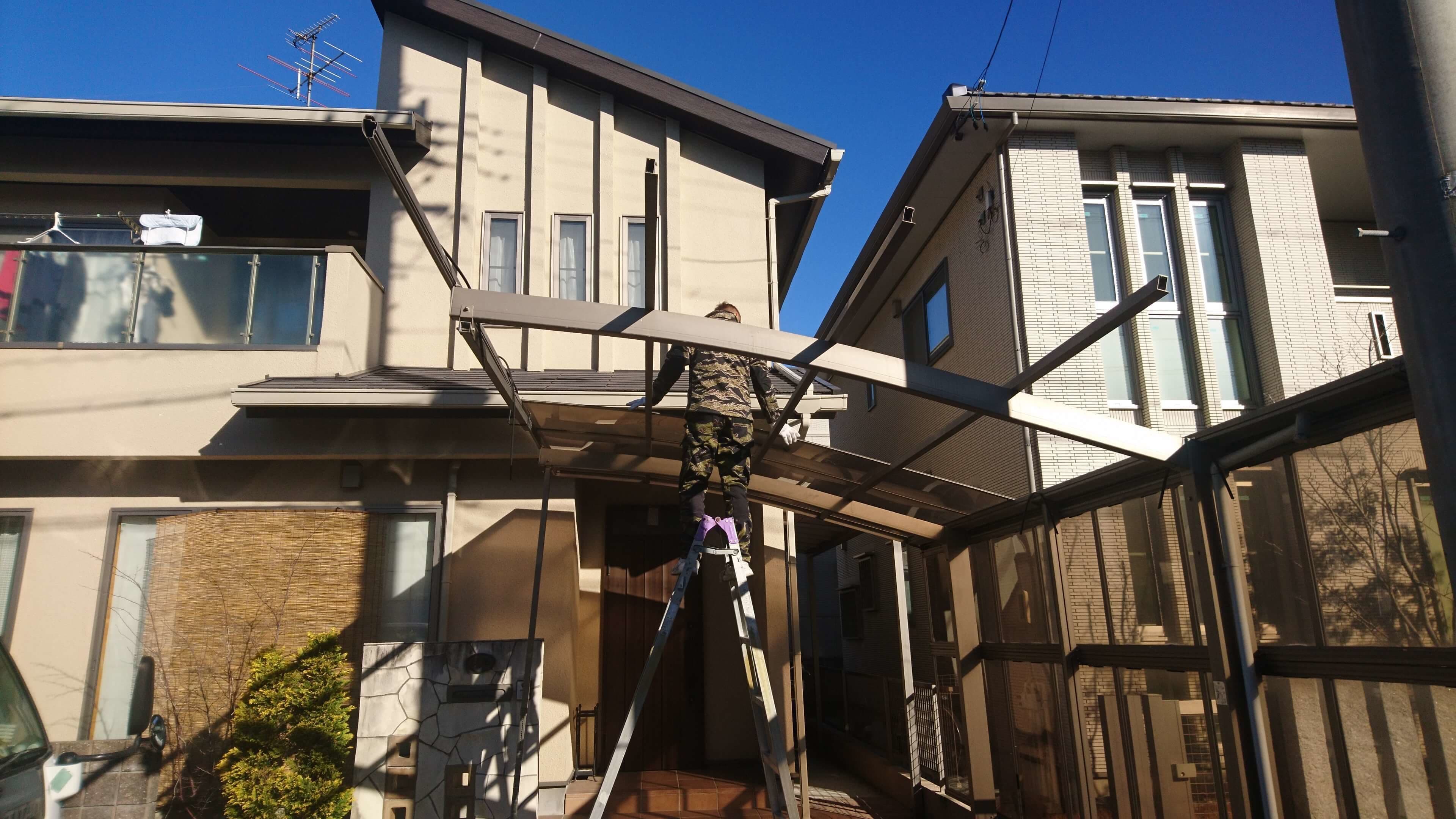 カーポート解体撤去 名古屋市天白区 | 名古屋市天白区でエクステリア工事ならイズ美