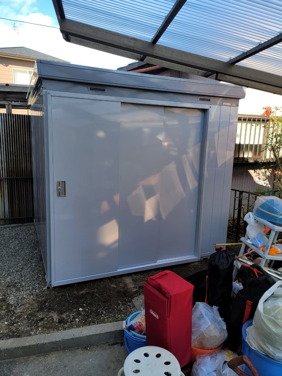 物置設置 | 名古屋市天白区のエクステリア工事ならイズ美