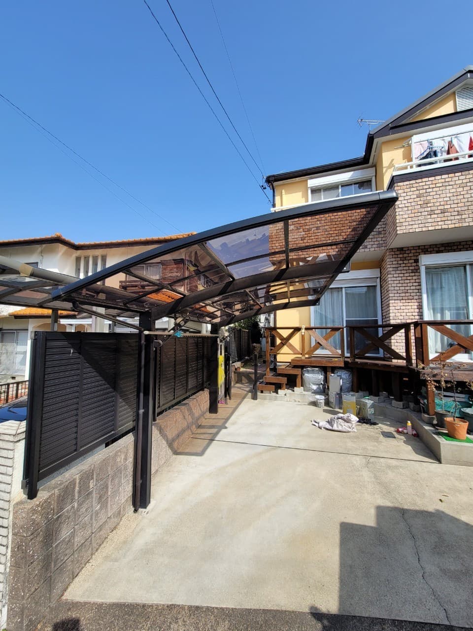 1台用カーポート設置 | 名古屋市天白区のエクステリア工事ならイズ美